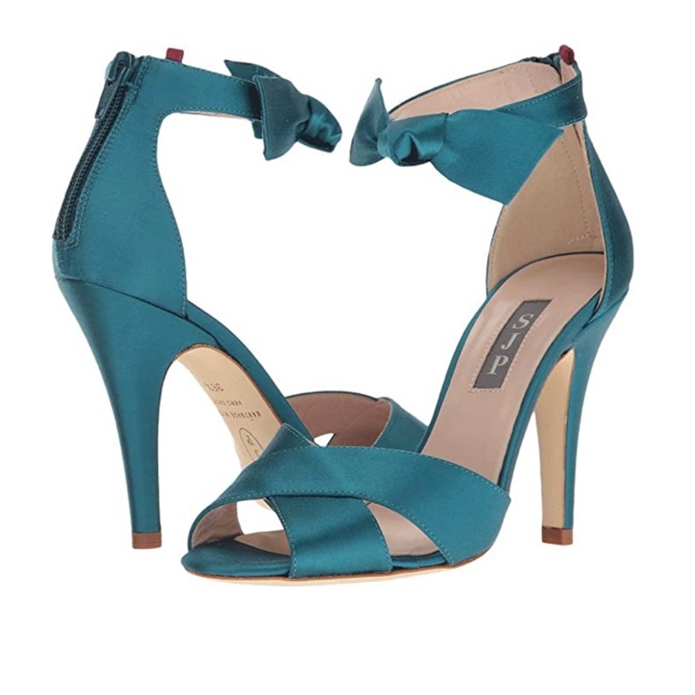 SJP by Sarah Jessica Parker “Buckingham” in Emerald, 38.5 NWOT